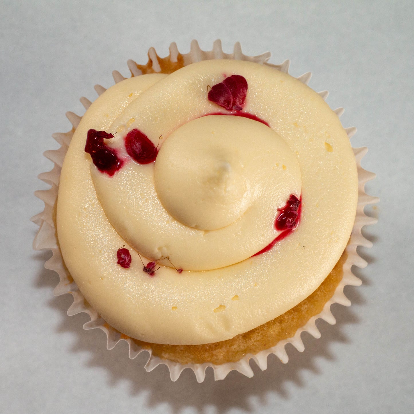 White Chocolate & Raspberry Cupcake