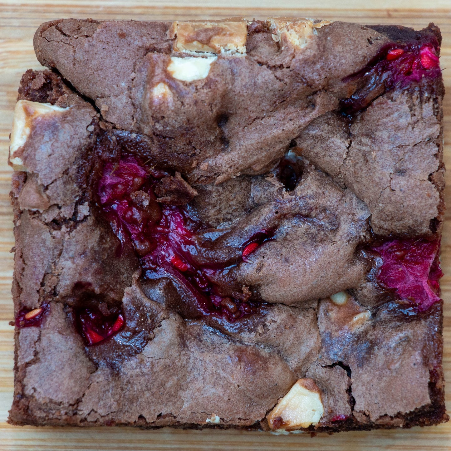 Raspberry & White Chocolate Brownie