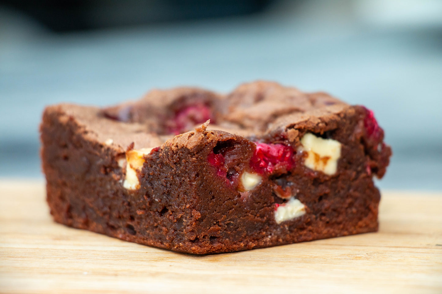 Raspberry & White Chocolate Brownie