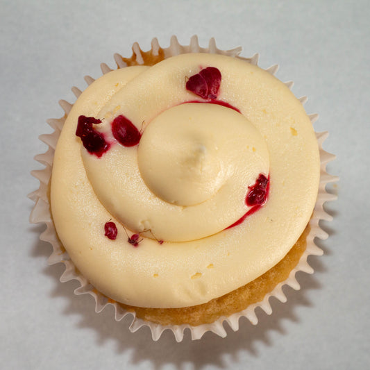 White Chocolate & Raspberry Cupcake