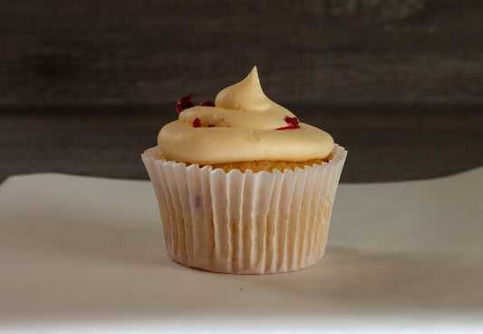 White Chocolate & Raspberry Cupcake