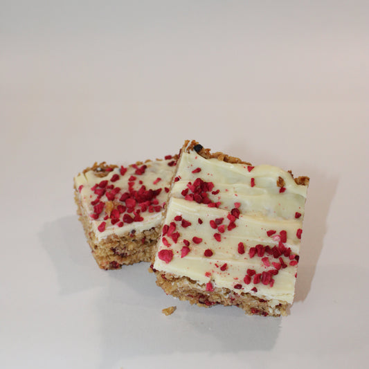 Raspberry And White Chocolate Flapjack
