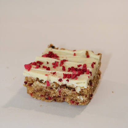 Raspberry & White Chocolate Flapjack