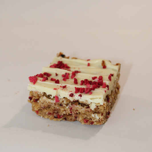 Raspberry And White Chocolate Flapjack